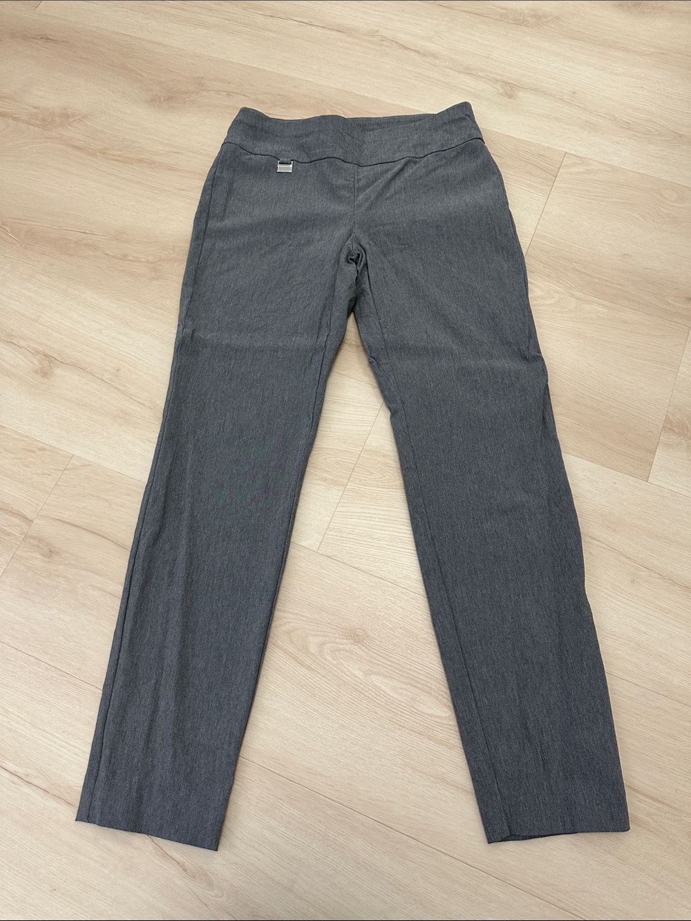 Alfani Charcoal Straight-Leg Pull-On Pants